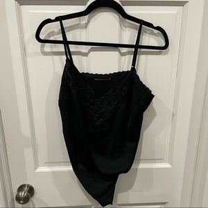 Black embroidered Abercrombie & Fitch body suit
